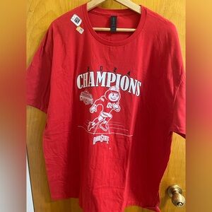 Champion Classic Red Logo T-Shirt Size 2XL NWT | Men’s Athletic Streetwear Tee